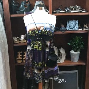 Strapless Belted Waist Top